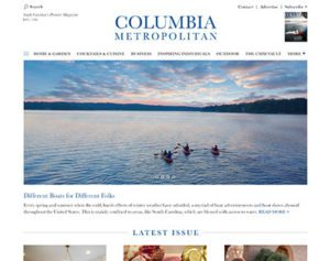 Columbia Metropolitan website design by HLJ Creative