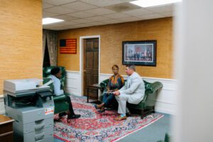 Charlie Williams and client