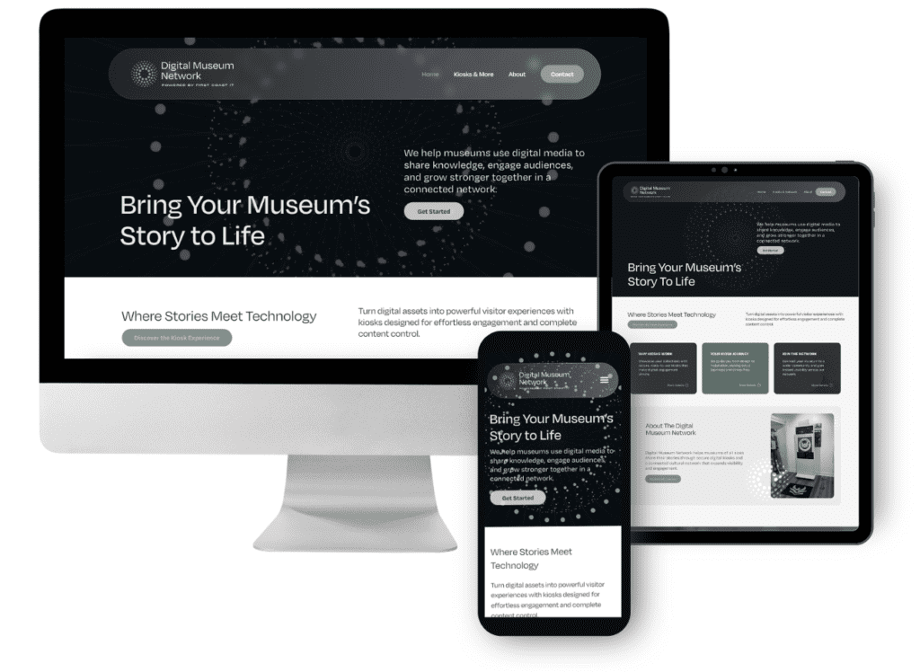 Digital Museum Network - Website Design & Branding for a Digital Museum Kiosk Company